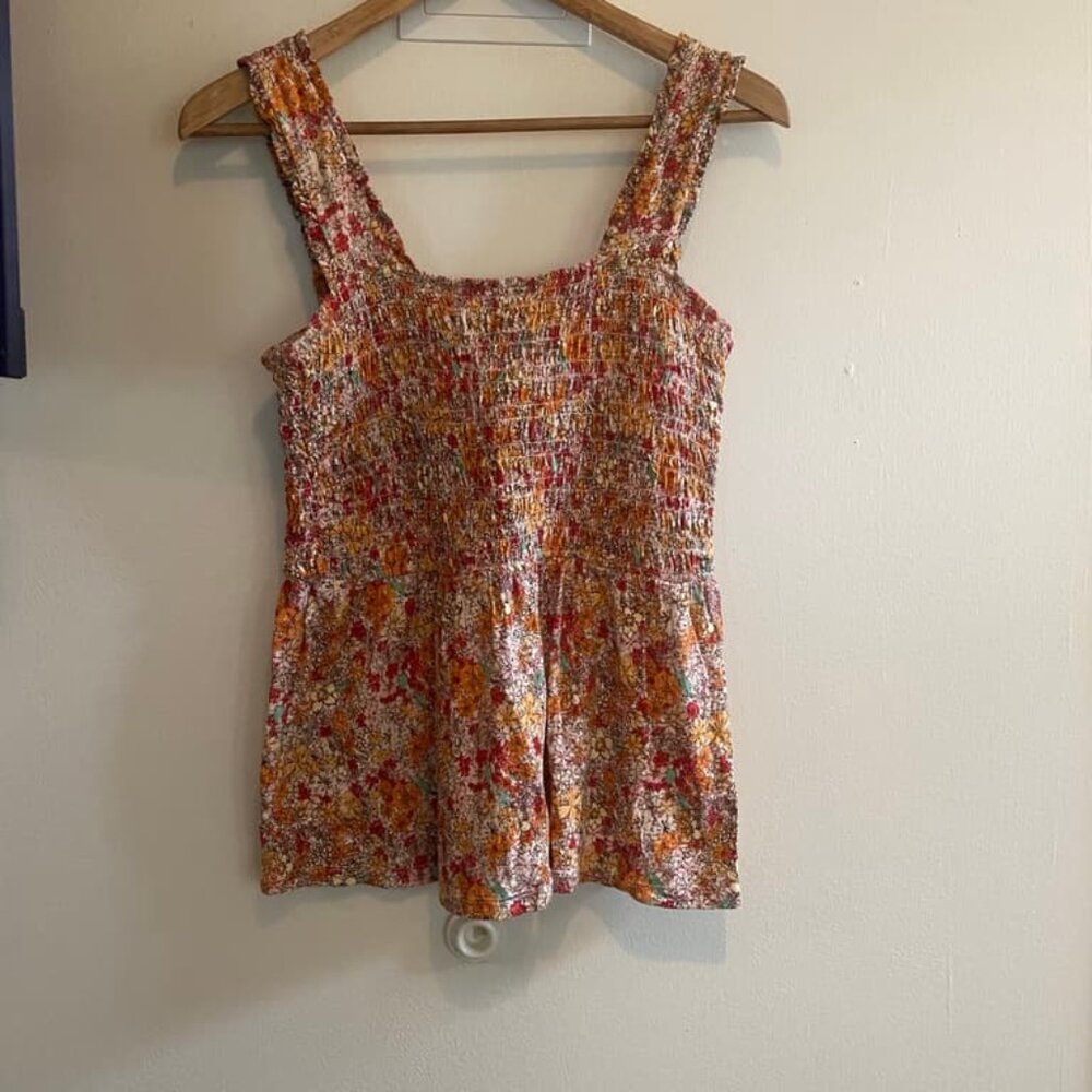 Maurices Floral Smocked Tank Size Medium